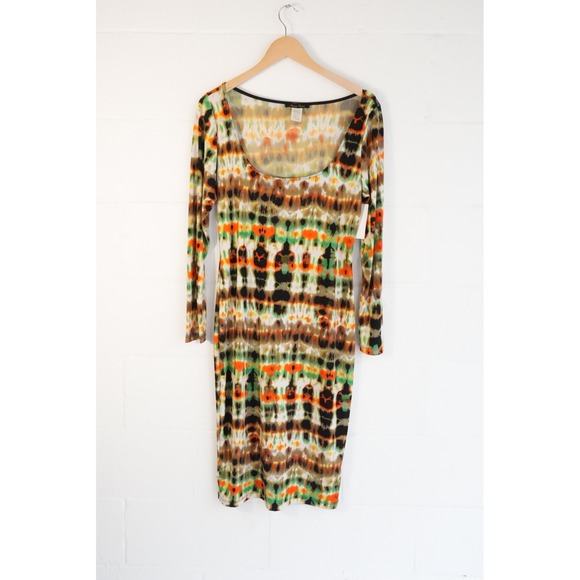 Sexy Diva Dresses & Skirts - Sexy Diva Bodycon Dress Women‎ 1XL Multicolor Tie Dye Long Sleeve Scoop Neck